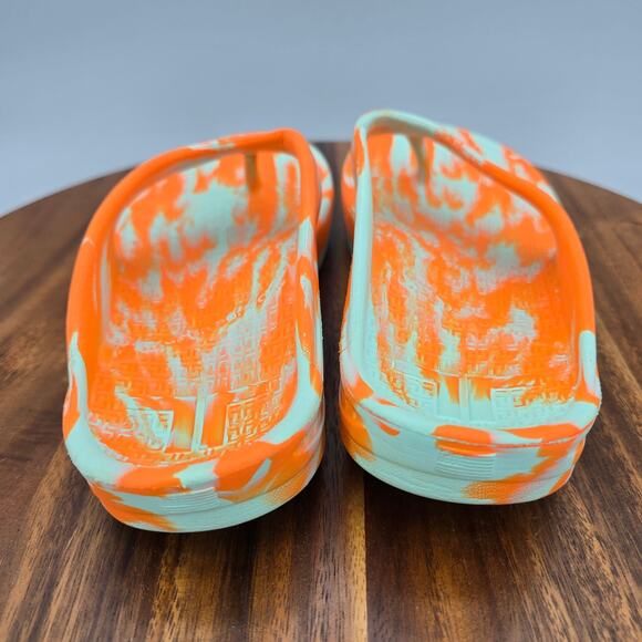 Telic Sandals Women's 6 2XS Orange Slip On Comfort Recovery USA Thong Flip Flops - Picture 4 of 6